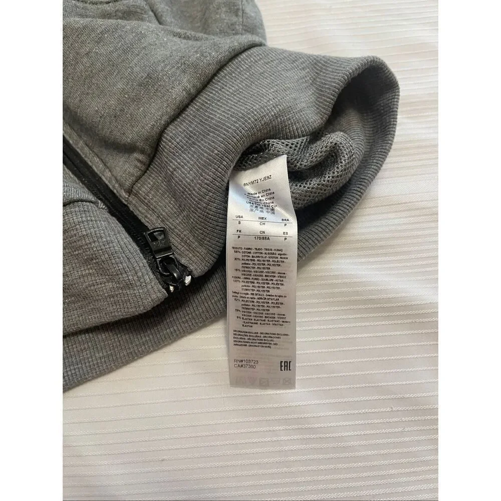 Armani Exchange Grey Zip Up Jacket Hoodie Size Small